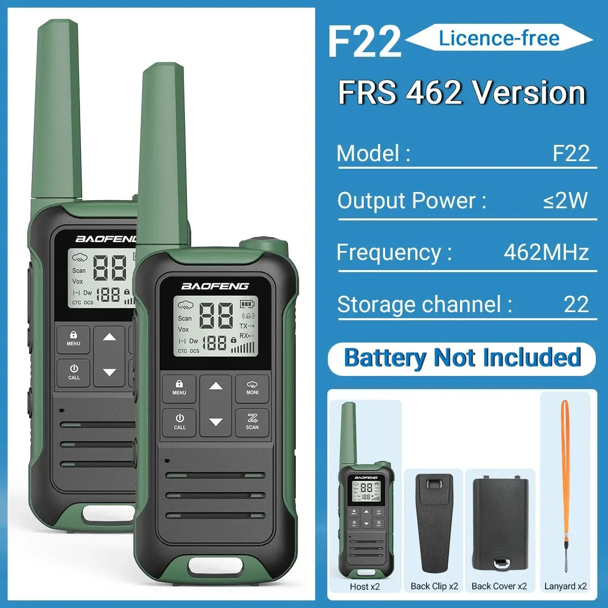 2/ F22 PMR Walkie Talkie