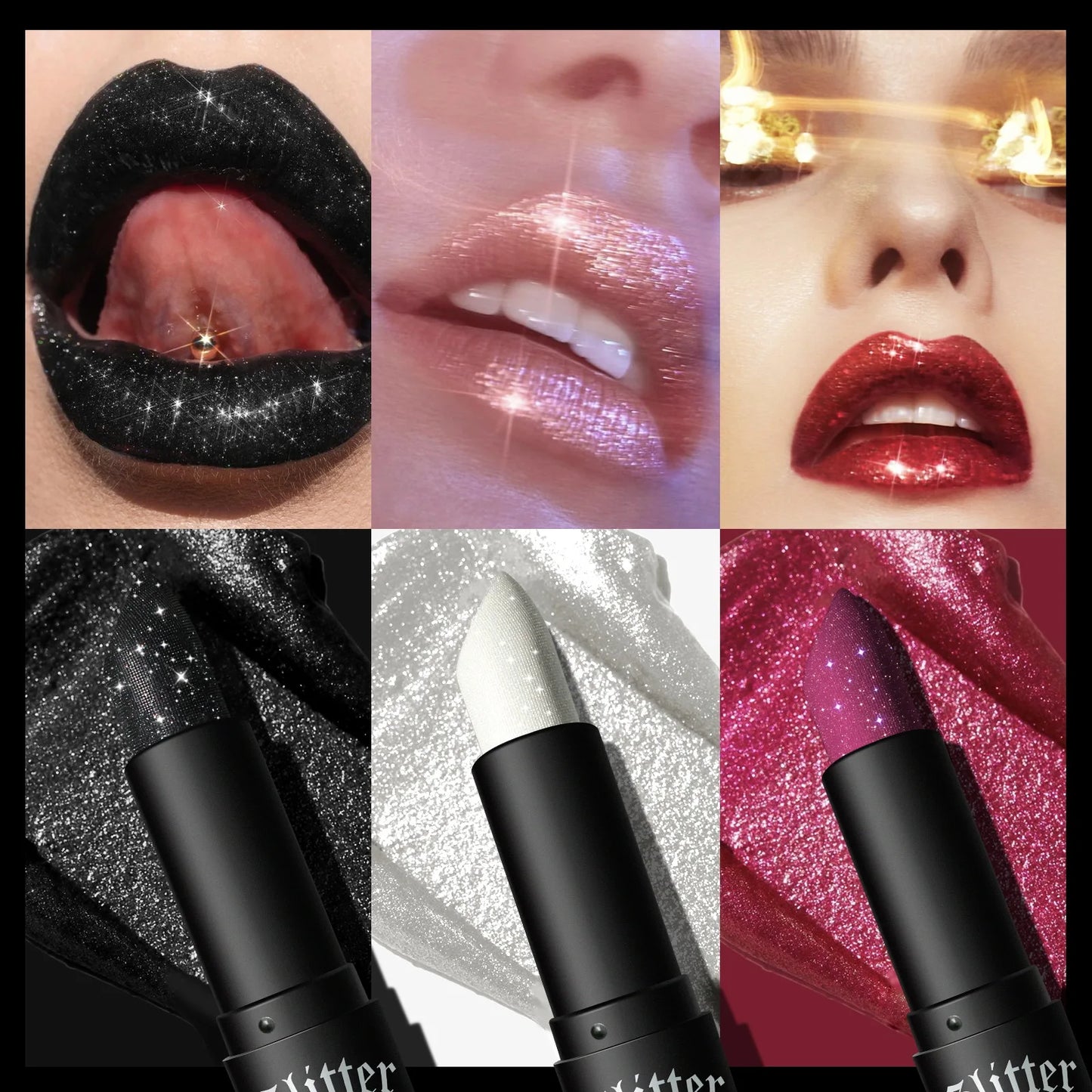 7Colors Glitter Women Lips Makeup