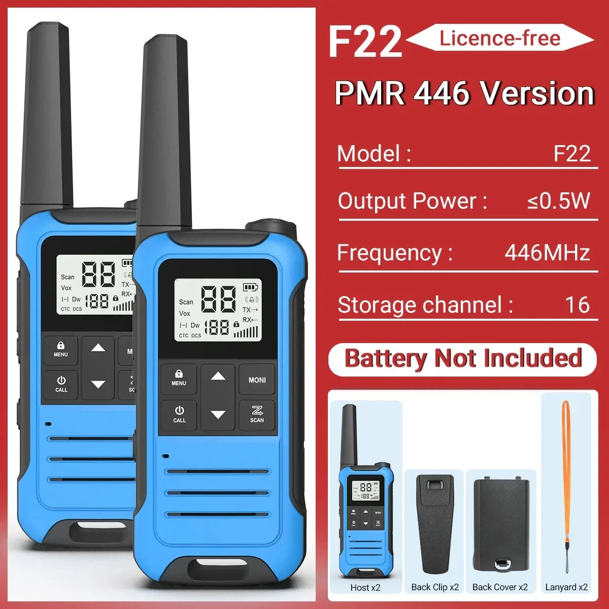 2/ F22 PMR Walkie Talkie