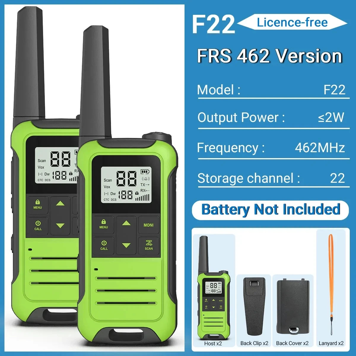 2/ F22 PMR Walkie Talkie