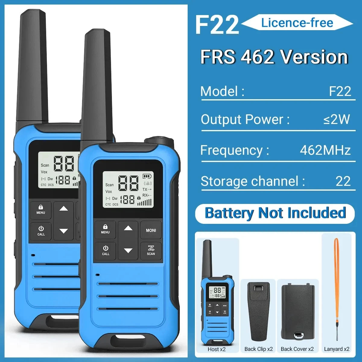 2/ F22 PMR Walkie Talkie