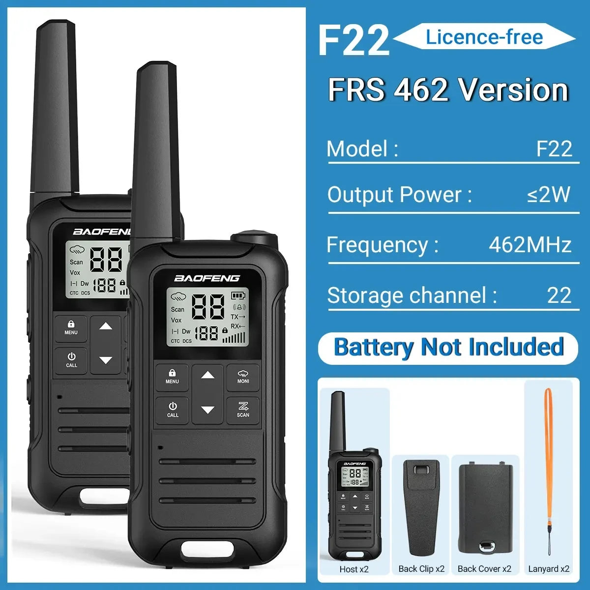 2/ F22 PMR Walkie Talkie