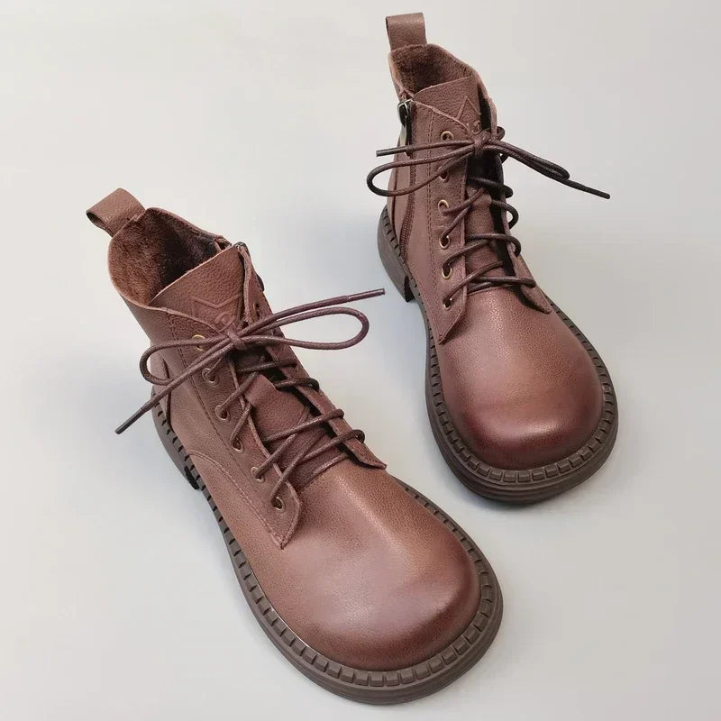 Careaymade-100% Genuine leather wide version Casual women big size short boots,Men's Pure handmade single boots warm Wool boots