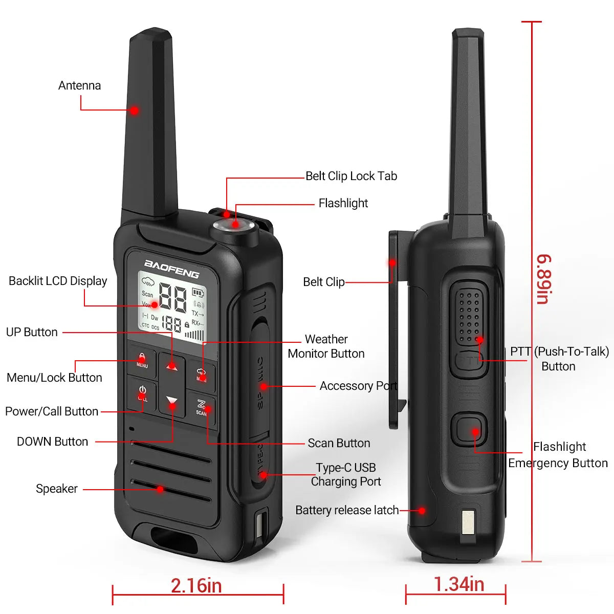 2/ F22 PMR Walkie Talkie