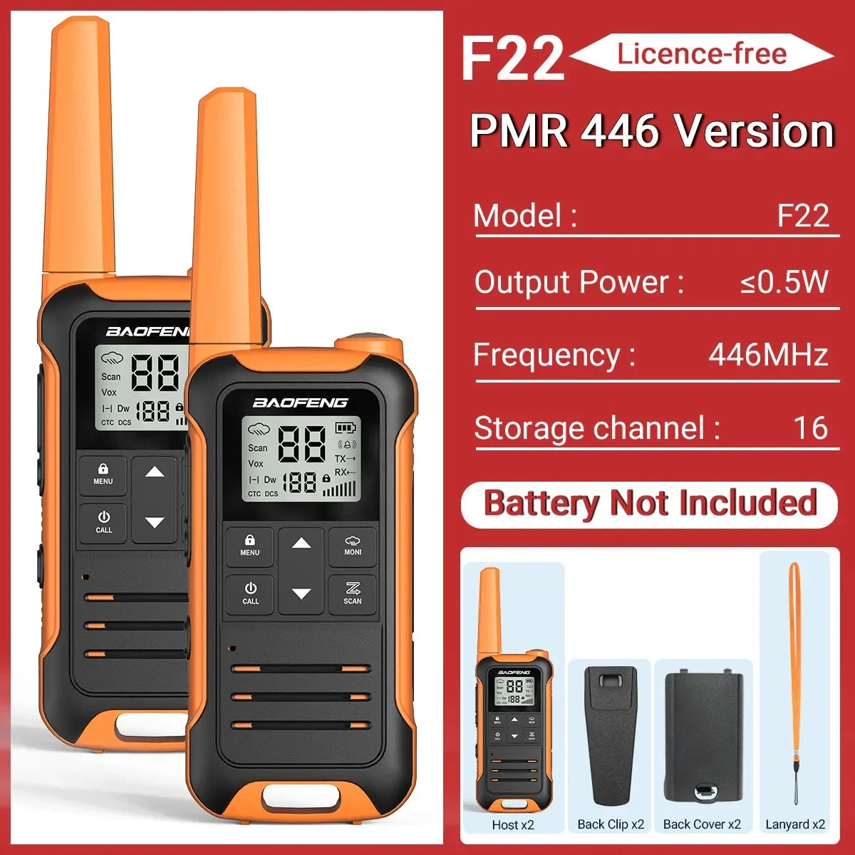 2/ F22 PMR Walkie Talkie