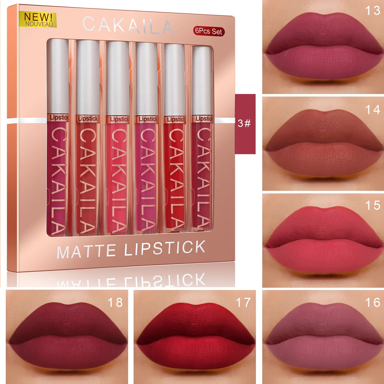 3-12 PCS Matte Lipst women