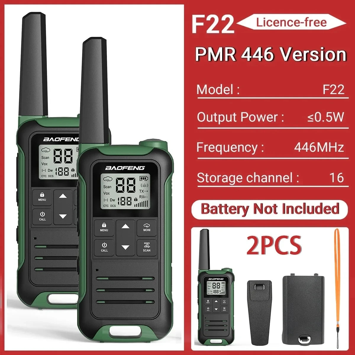 2/ F22 PMR Walkie Talkie