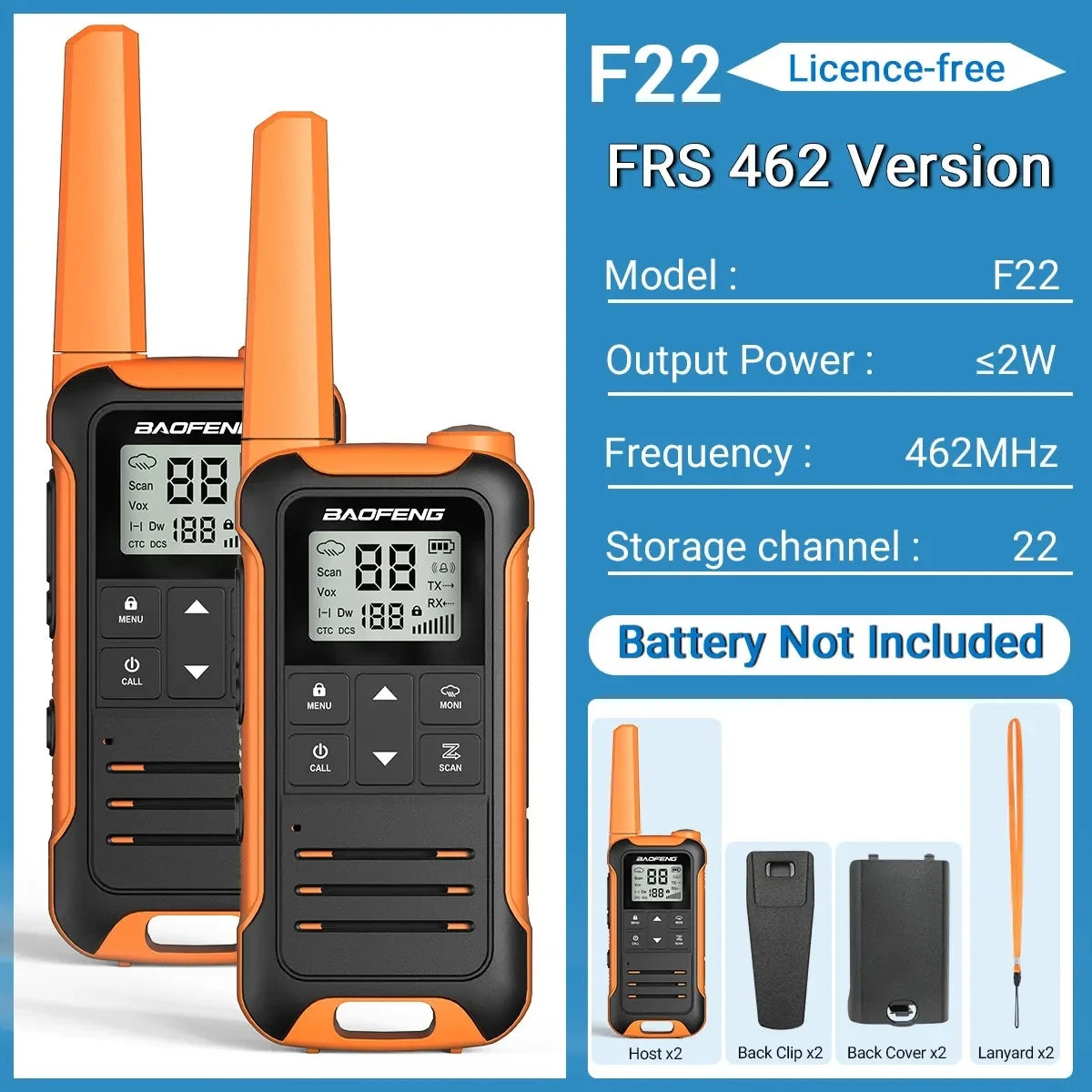 2/ F22 PMR Walkie Talkie