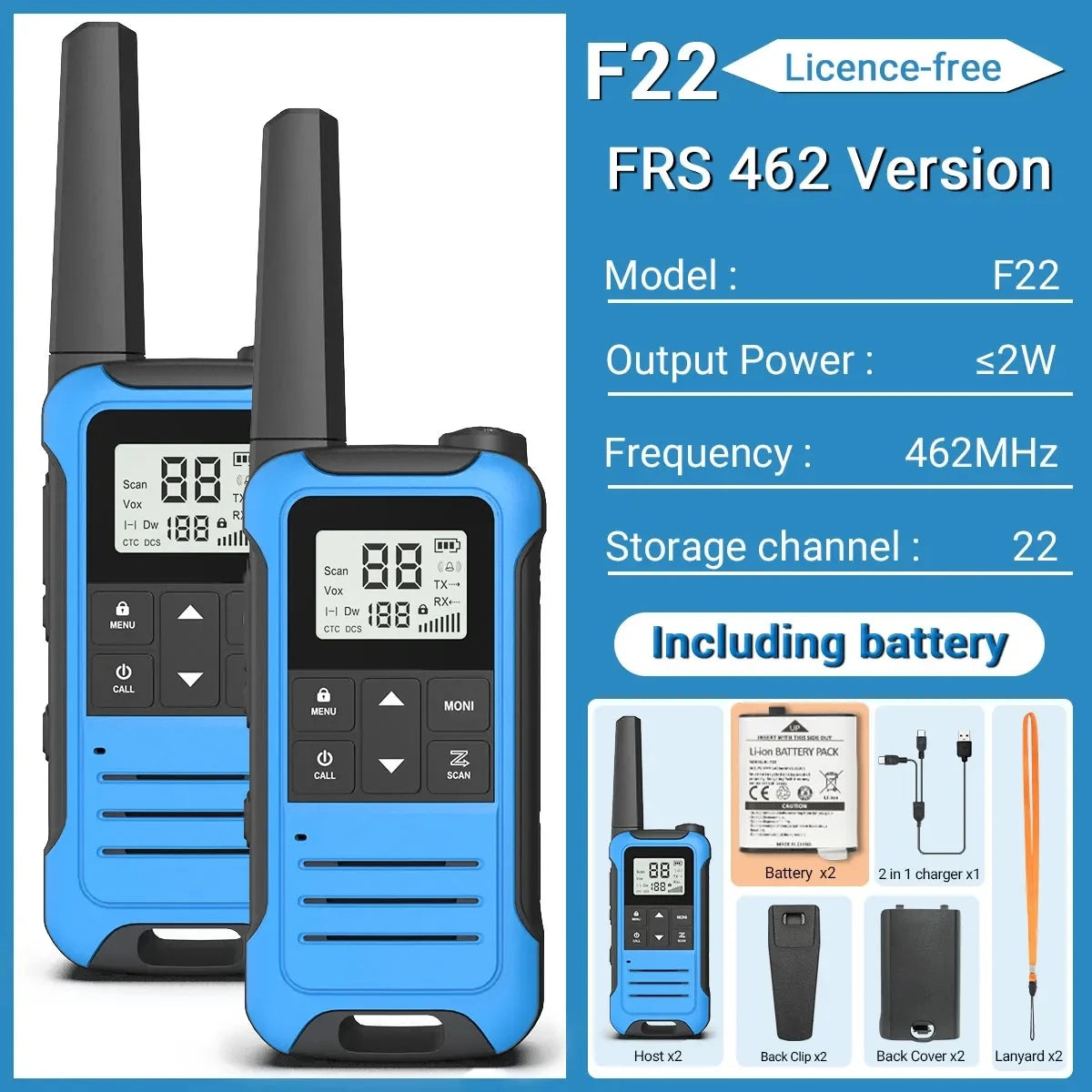 2/ F22 PMR Walkie Talkie