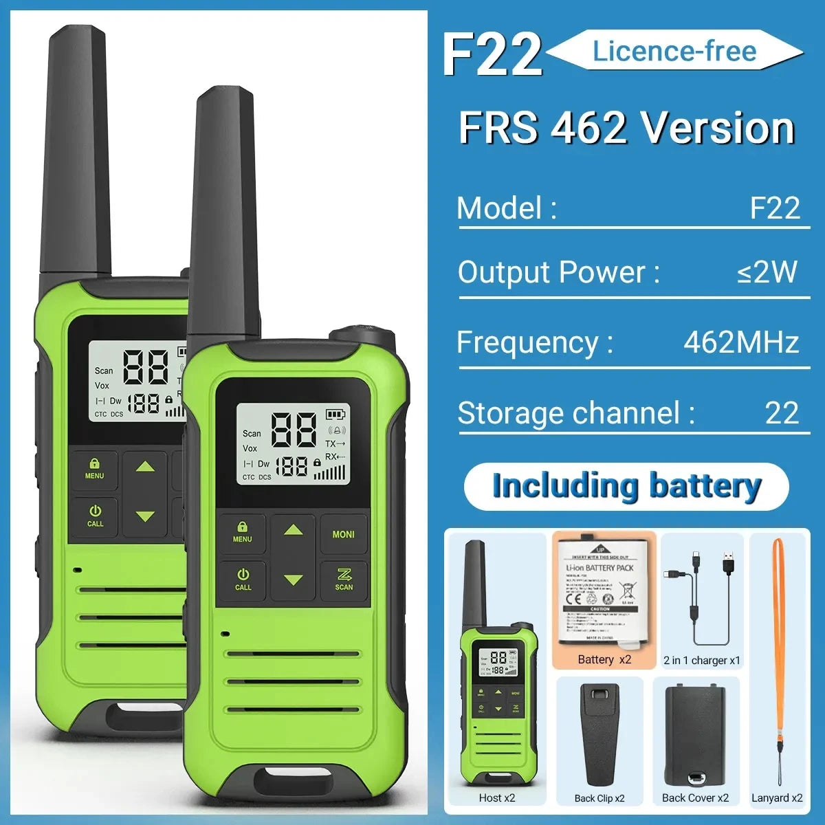 2/ F22 PMR Walkie Talkie